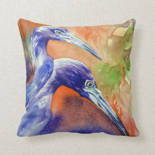 Little Blue Heron Fine Art Pillow