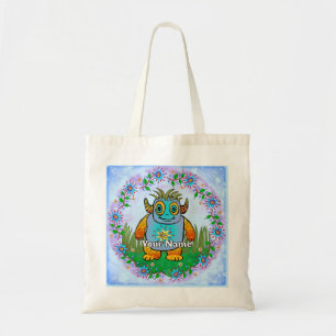 Little Blue Monster Tote Bag