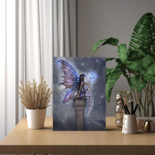 Little Blue Moon Fairy Greeting Card