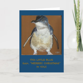Little Blue Penguin Christmas Card