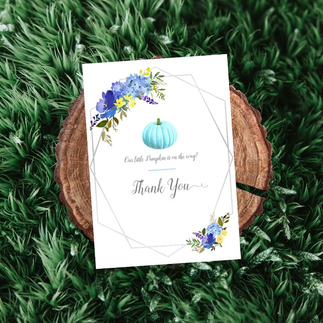 Little Blue Pumpkin Baby Shower Thank You (Creator Uploaded)