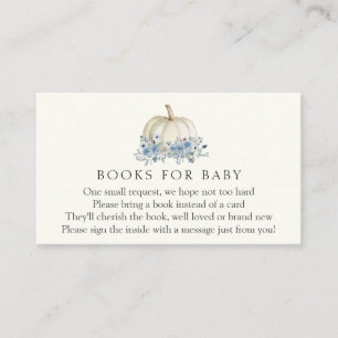 Little Blue Pumpkin Books for Baby Enclosure Card