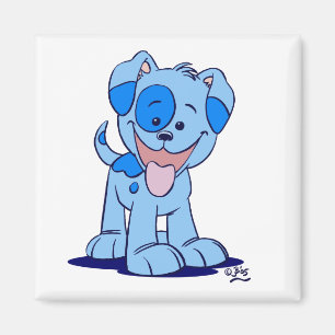 Little blue puppy magnet