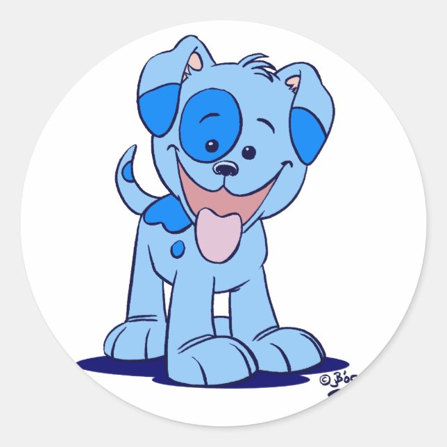 Little blue puppy sticker (Front)