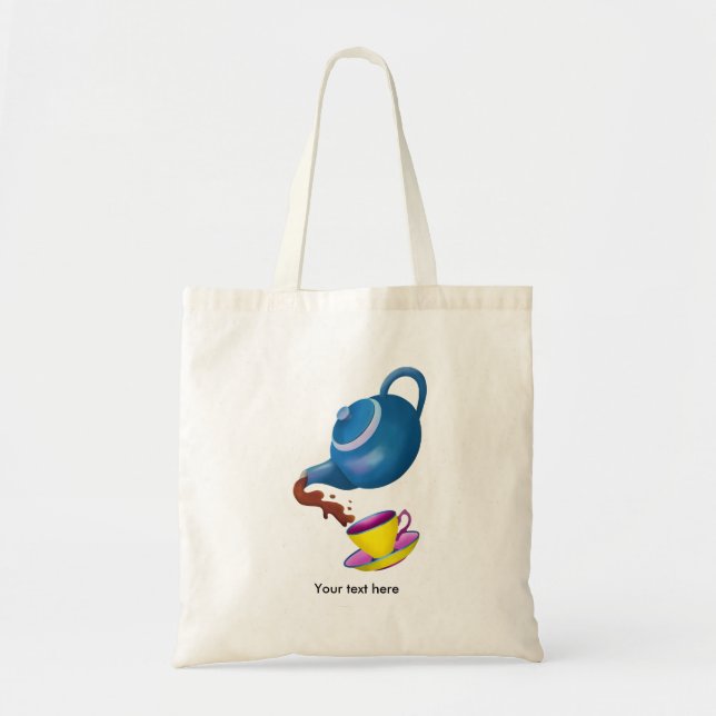 Little Blue Teapot Tote Bag (Front)