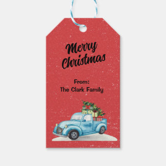 Little Blue Truck Christmas Tree  Gift Tags
