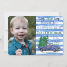 Little Blue Truck Inspired Invite - Downloadable