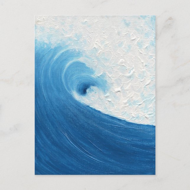 Little Blue Wave Postcard (Front)