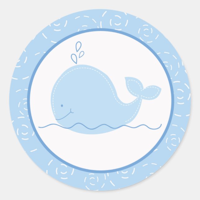 Little Blue Whale Envelope Seals / Toppers 20 (Front)
