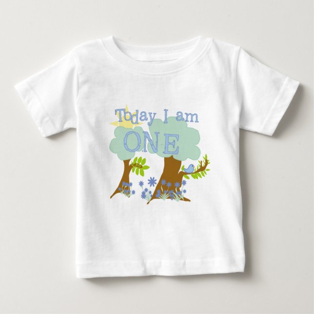 Little Bluebird 1st Birthday Tshirts and Gifts (Front)