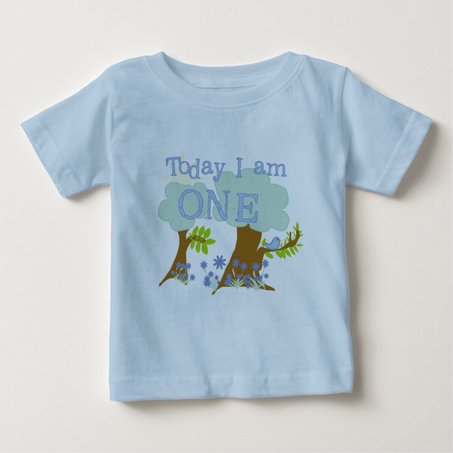 Little Bluebird 1st Birthday Tshirts and Gifts (Front)