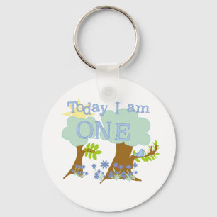 Little Bluebird 1st Birthday Tshirts and Gifts Key Ring