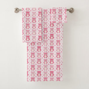 Little Blush Teddy Bear Nursery Towel Set