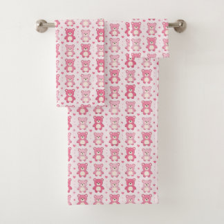 Little Blush Teddy Bear Nursery Towel Set
