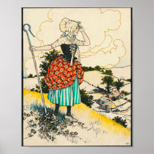 Little Bo Peep by Charles Folkard Poster