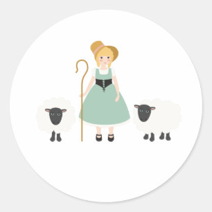 Little Bo Peep Classic Round Sticker