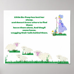 Little Bo-Peep dot whimsical picture Poster