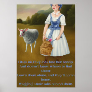 Little bo- peep has lost her sheep fun cute poster