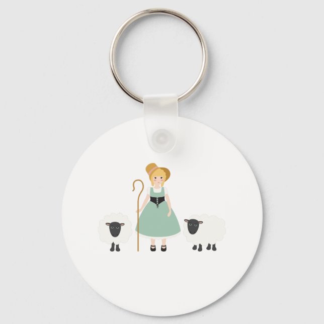 Little Bo Peep Key Ring (Front)