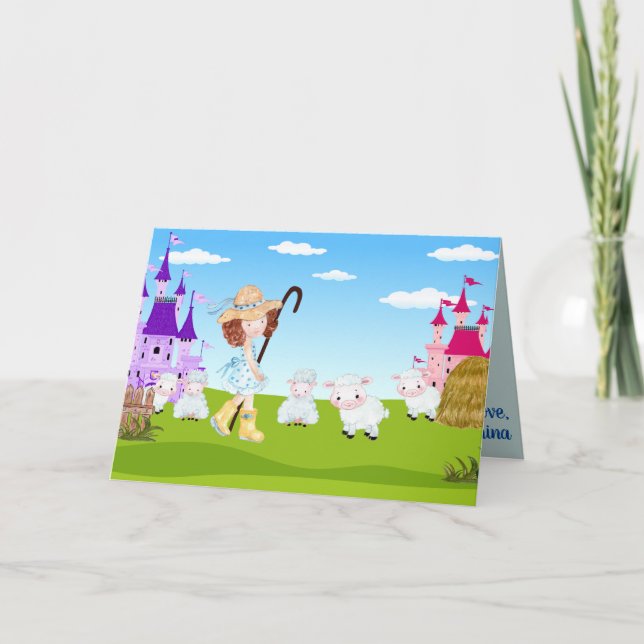 Little Bo Peep New Fun Kids Fab Amazing Card (Front)