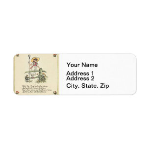 Little Bo Peep Nursery Rhyme Return Address Label