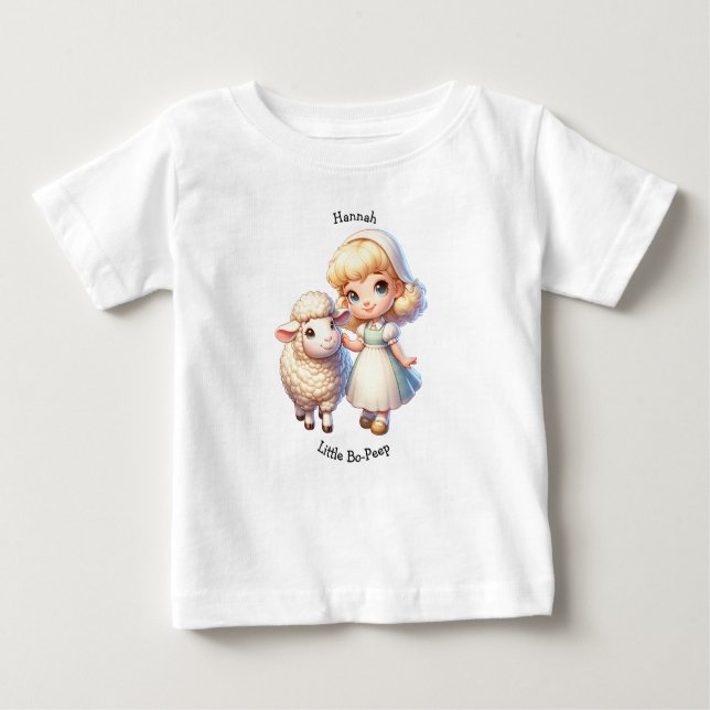 Little Bo-Peep & Sheep Nursery Rhyme  Baby T-Shirt (Front)