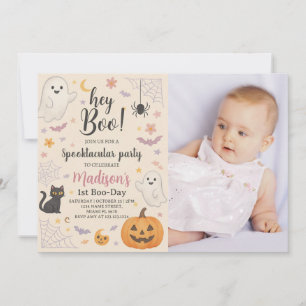 Little Boo 1st Birthday Invitation Cute Halloween