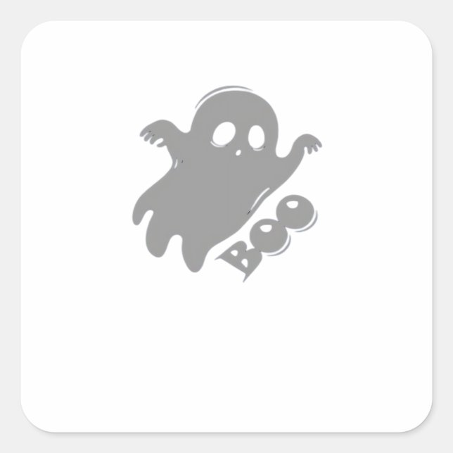 Little Boo Aesthetic Simple Square Sticker (Front)
