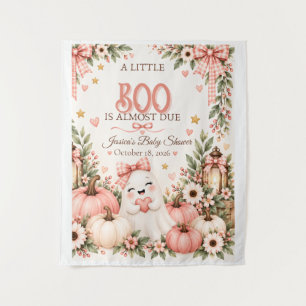 Little Boo Baby Shower Backdrop Tapestry