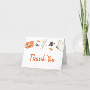 Little Boo Baby Shower Folded Thank You Card