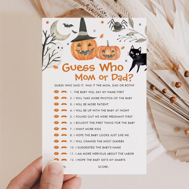 Little Boo Baby Shower Guess Who Mum or Dad Game (Creator Uploaded)