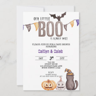 Little Boo Baby Shower, Halloween Shower Invitation