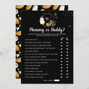 Little Boo Baby Shower Mummy or Daddy Game Invitation