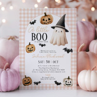Little Boo Baby Shower Orange Ghost Pumpkin