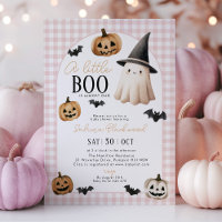 Little Boo Baby Shower Pink Ghost Pumpkin 