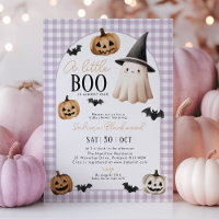 Little Boo Baby Shower Purple Ghost Pumpkin