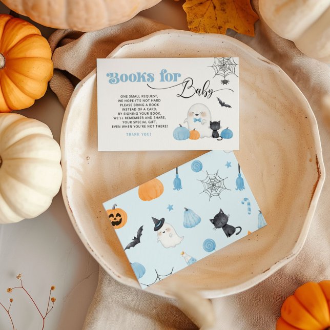 Little Boo blue Books for baby ticket Enclosure Card (Creator Uploaded)