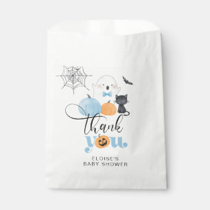 Little Boo blue spooky baby shower thank you Favour Bag