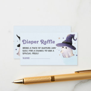 Little boo Boy Baby shower Diaper Raffle Ticket  Enclosure Card