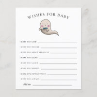 Little Boo Boy Ghost Wishes for Baby Card