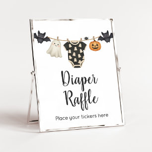 Little Boo Clothesline Baby Diaper Raffle Sign