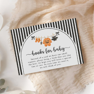 Little Boo Clothesline Baby Shower Books for Baby Enclosure Card