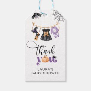 Little Boo Clothesline baby shower thank you Gift Tags