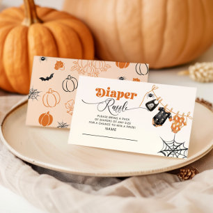 Little Boo Clothesline Diaper raffle ticket Enclosure Card