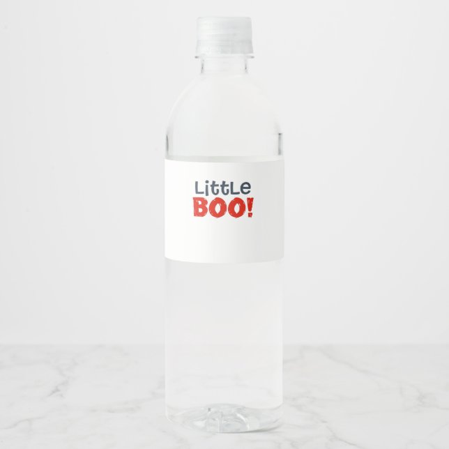Little Boo Creative Casual Water Bottle Label (Front)