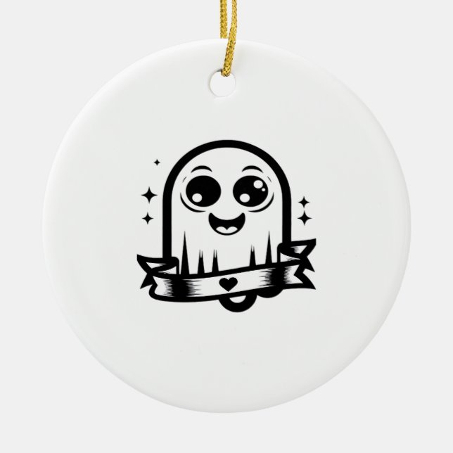 Little Boo Creative Style Ceramic Ornament (Front)
