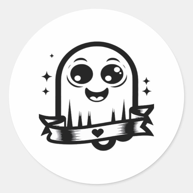 Little Boo Creative Style Classic Round Sticker (Front)