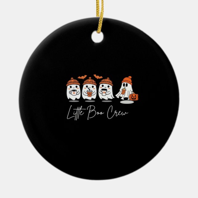 Little Boo Crew Minimal Clean Ceramic Ornament (Front)