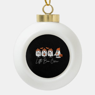 Little Boo Crew Minimal Clean Design Ceramic Ball Christmas Ornament