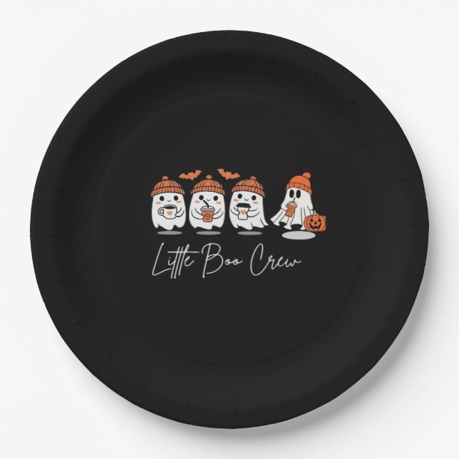 Little Boo Crew Minimal Clean Paper Plate (Front)